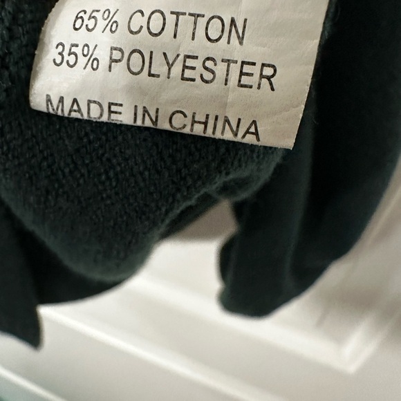 Amaryllis Cotton Polyester Black Bat Sleeve Sweater Size XL - Picture 5 of 5